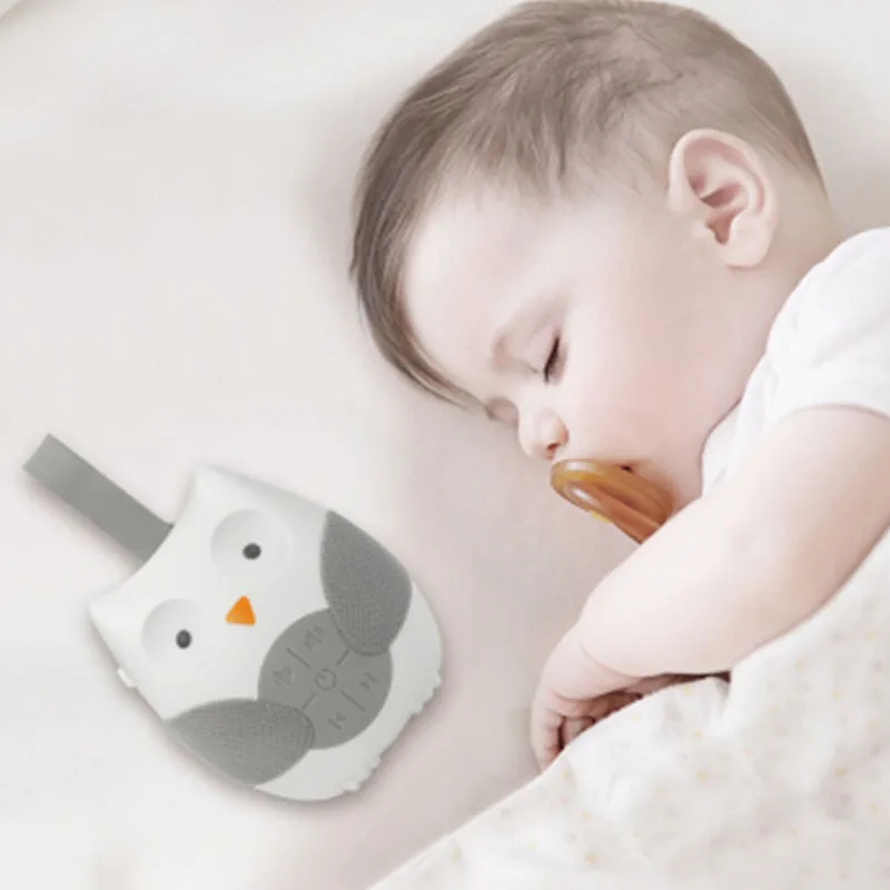 

Baby Sleep Cartoon Owl White Noise Machine Soothers Sound Record Voice Sensor with 12 Soothing Sound Auto-off Timer Baby Monitor