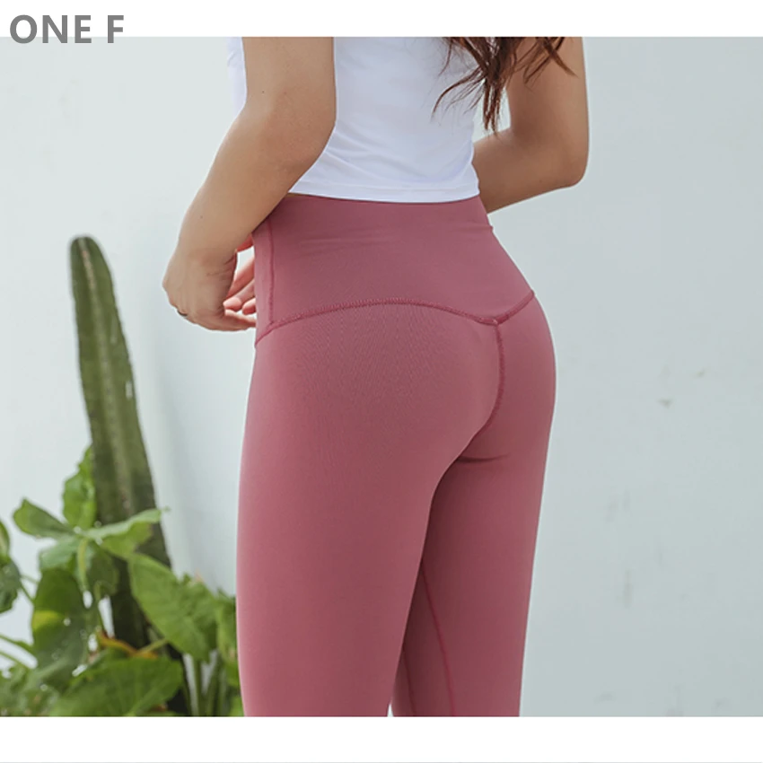 

ONE F cropped sport leggings with pocket breathable fitness clothing squat pants high waisted tummy control yoga pants for women