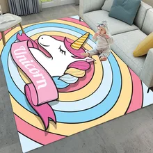 Единорог Радуга круг коврики и ковры для ребенка дети девочка Домашняя подушка для гостиной спальня гостиная Холл дверь пол коврики для ванной