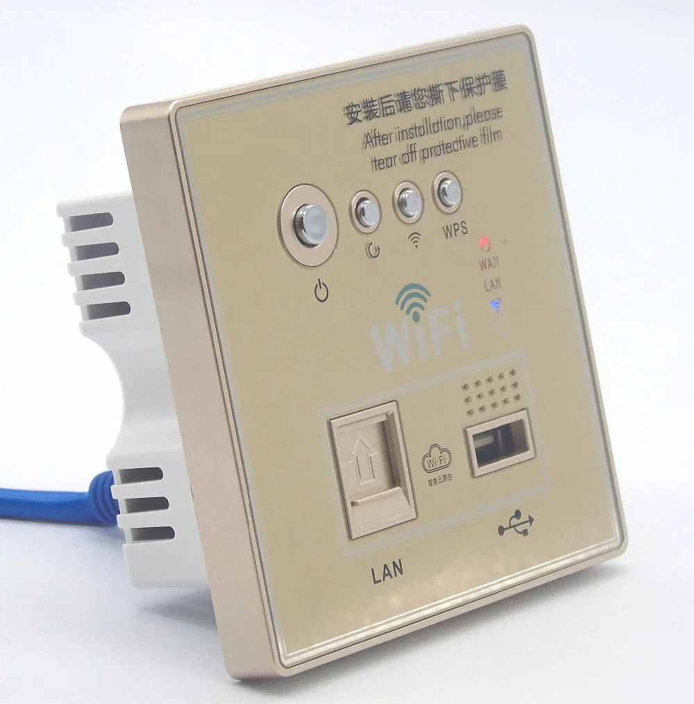 12V 48V poe wireless wall router with switch connectionin