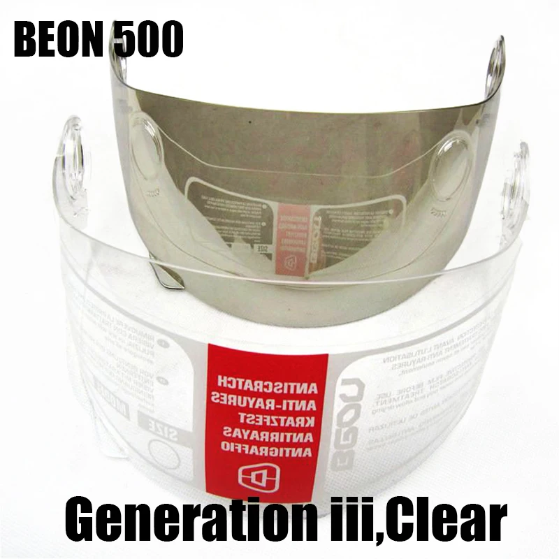BEON 500 Four Seans Full Face классический мотоциклетный шлем Go kart горный велосипед ATV мотоциклетный головной убор casco capacete козырек - Цвет: Generation 3 clear