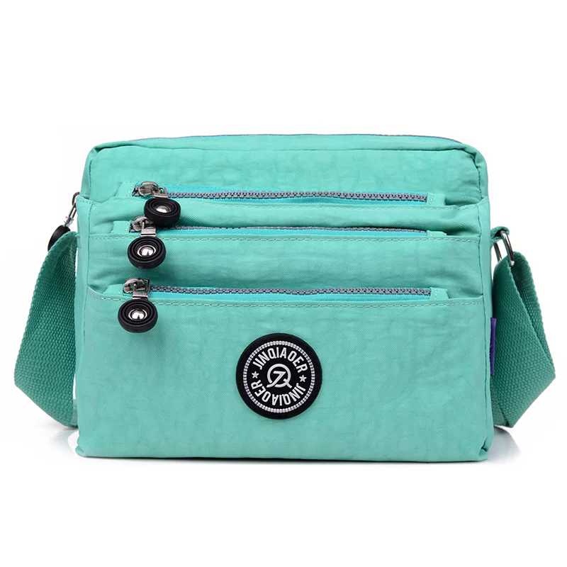 Новинка, женская сумка-светильник, Повседневная Водонепроницаемая нейлоновая ткань, модные сумки, сумки через плечо, женские многоуровневые сумки - Цвет: Emerald