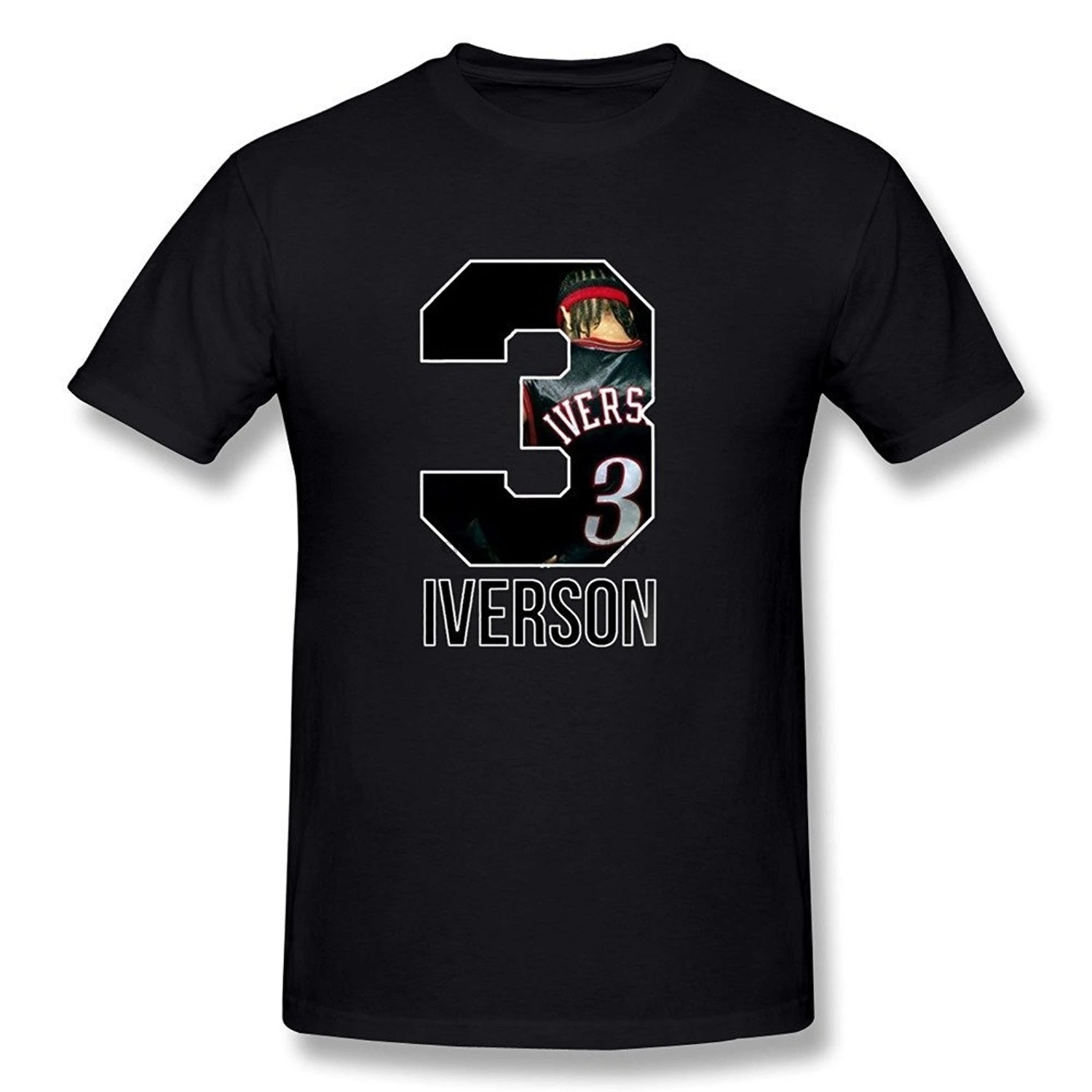 Men's Allen Iverson T Shirt Short Sleeve T-shirt Men's Funny Black T-Shirt Men's Allen Iverson T Shirt Short Sleeve T-shirt Men's Funny Black T-Shirt
