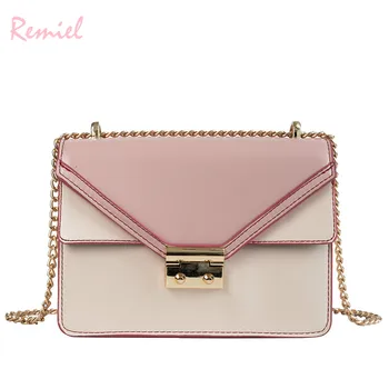 

Luxury Handbag Sweet Lady Square bag 2019 New High Quality PU Leather Women's Designer Handbag Lock Chain Shoulder Messenger bag