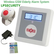 LPSECURITY GSM Senior Telecare, Беспроводная GSM SMS домашняя система охранной сигнализации с ЖК-дисплеем SOS Вызов для ухода за пожилыми людьми