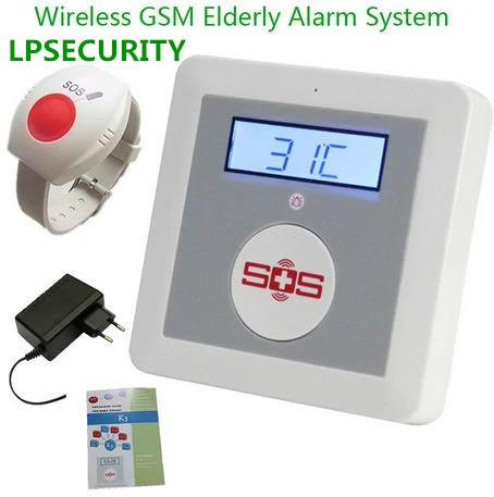 LPSECURITY GSM Senior Telecare Беспроводная SMS домашняя система охранной сигнализации с ЖК