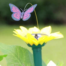 Новая красивая вибрационная Солнечная энергия Танцующая Летающая бабочка Колибри садовый декор