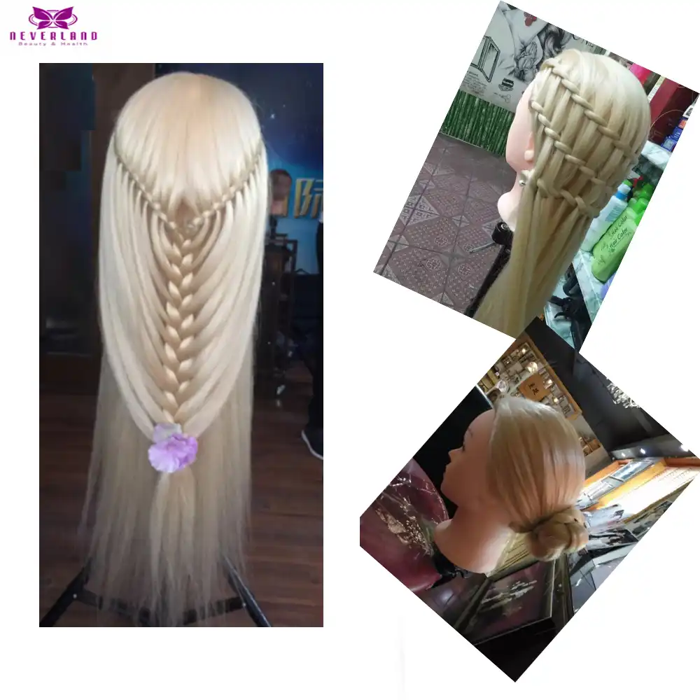 Neverland 30 Nastoyashie Volosy Blond Maneken Golova Trenirovochnyj Maneken Dlya Prichesok Ukladki Volos Pletenie Parikmaherskij Instrument Nastolnyj Zazhim Aliekspress