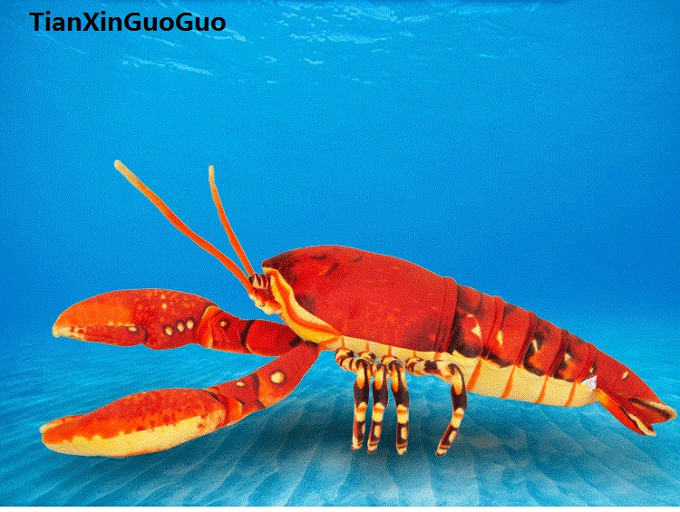 

about 45cm lovely red lobster plush toy soft doll birthday gift s0118
