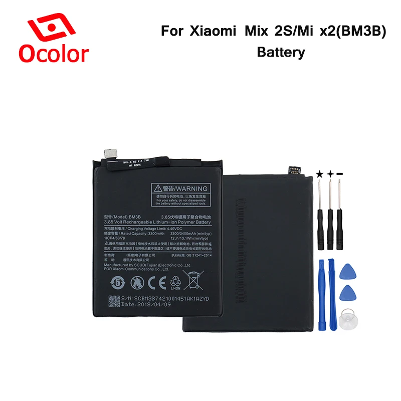 Ocolor для Xiaomi Mi x2 BM3B Батарея 3300 мАч высокой Ёмкость продолжительное время работы в
