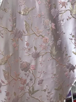 

nice looking feather embroidery tulle mesh lace fabric Cyndi-12.2709 with good quality for party dress