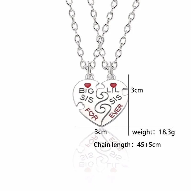 Best-Sister-Necklace-For-Women-Broken-Red-Love-Heart-Pendant-Silver-Big-Sis-Little-Sis-Forever (4)