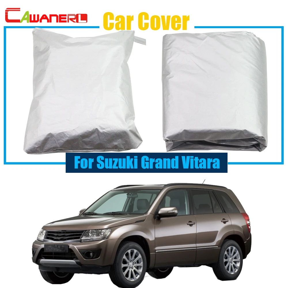 Cawanerl Car Cover Snow Rain Sun Resistant Anti UV Protector Cover Sun Shade For Suzuki Grand