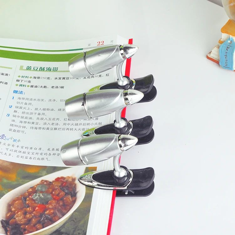 Led Reading Book Light Reader letter Clips style of calligraphy script Convenient 1W Save Low Power Bullet size clamp p