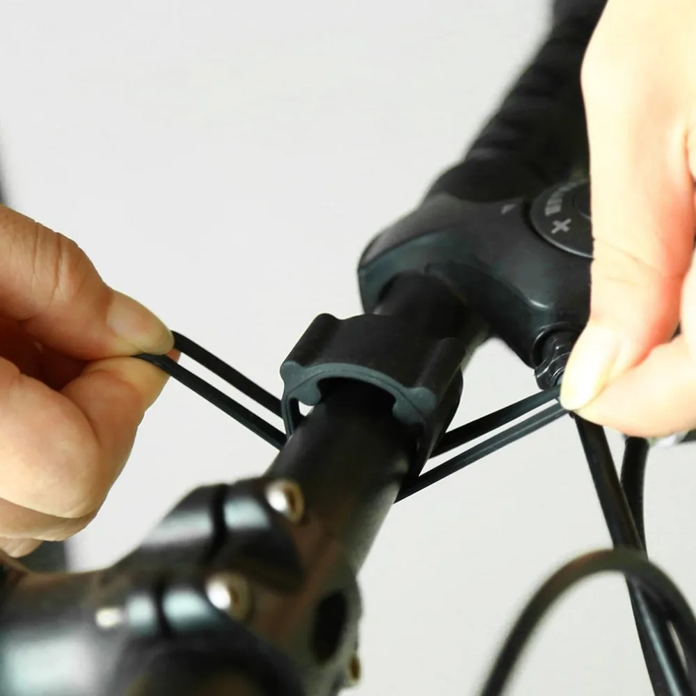 Bike Cycling Flashlight Mount Holder Silicone Elastic Strap Bandage