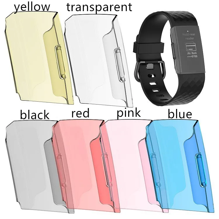 

6 colors PC Screen Protector for Fitbit Charge 3 Ultra Slim Soft Full Cover Case Can be Touched Transparent Color High Quality