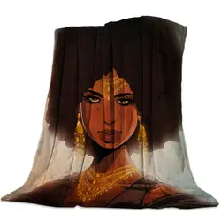 Ретро Африканская женщина бросок мягкое теплое одеяло из микрофибры фланелевое одеяло