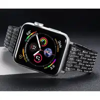 เพชรสำหรับ Apple Watch 5 4 band 44 มม.40 มม.Aple นาฬิกา correa 42 มม.38 มม.สแตนเลสสร้อยข้อมือ iwatch 5 4 3 2 1 Watchband