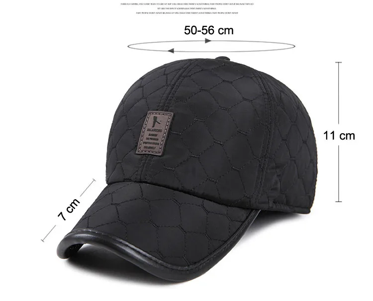 New winter warm baseball caps for men cotton fleece caps baseball hats dad cap ear flaps male winter bone snapback cap outdoor New winter warm baseball caps for men cotton fleece caps baseball hats dad cap ear flaps male winter bone snapback cap outdoor