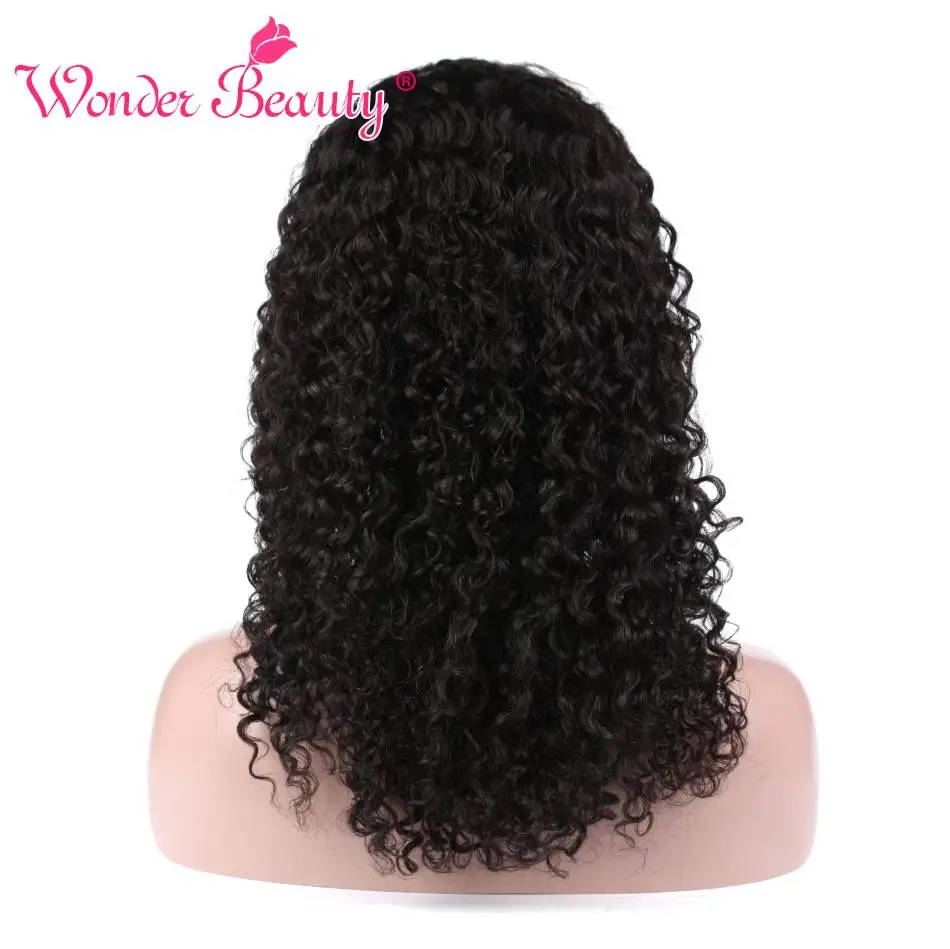 Парики из натуральных волос на кружевной основе Jerry Curly, 150% плотность, предварительно сорванные с волосами младенца для черных женщин, бразильские волосы remy Wonder beauty