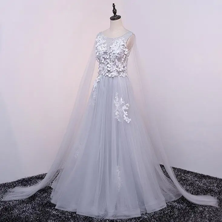 VENSANAC 2018 Crystal O Neck Lace Appliques A Line Long Evening Dresses Elegant Party Flowers Open Back Prom Gowns VENSANAC 2018 Crystal O Neck Lace Appliques A Line Long Evening Dresses Elegant Party Flowers Open Back Prom Gowns