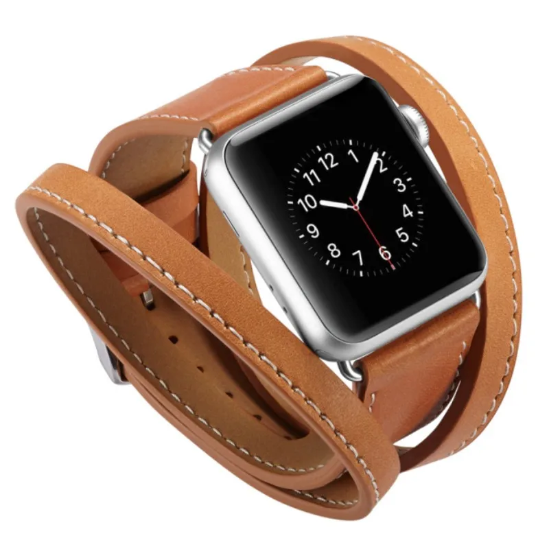 Экстра длинный кожаный ремешок для часов Apple Watch Series 1 2 3 38 мм 42 40 44|Ремешки часов| |