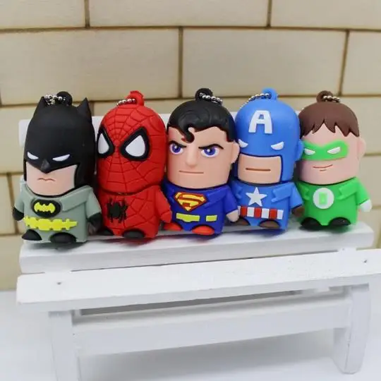 Дешевый Мультфильм Mini USB 512 ГБ флэш накопитель Бэтмен ручка привода Супермен флешки 128 ГБ 256 ГБ Memoria USB флэш памяти stick флэш карты 2,0