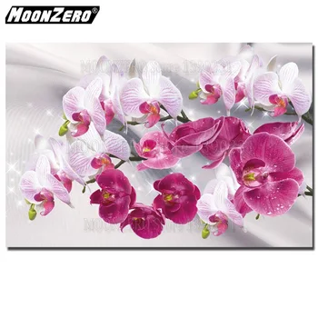 

Hot Selling 5D DIY Diamond Painting Orchid Picture Full Square/Round Embroidery Mosaic Resin Crafts Home Decor Gift WYZ190725