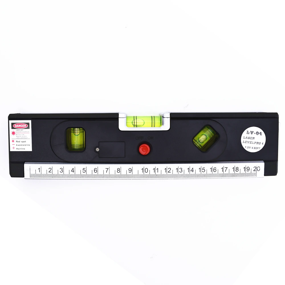 4 in 1 Laser Level Aligner Vertical Horizontal Lasers Accurate Marking Line Construction Tool Locking Measuring Tape Ruler laser level