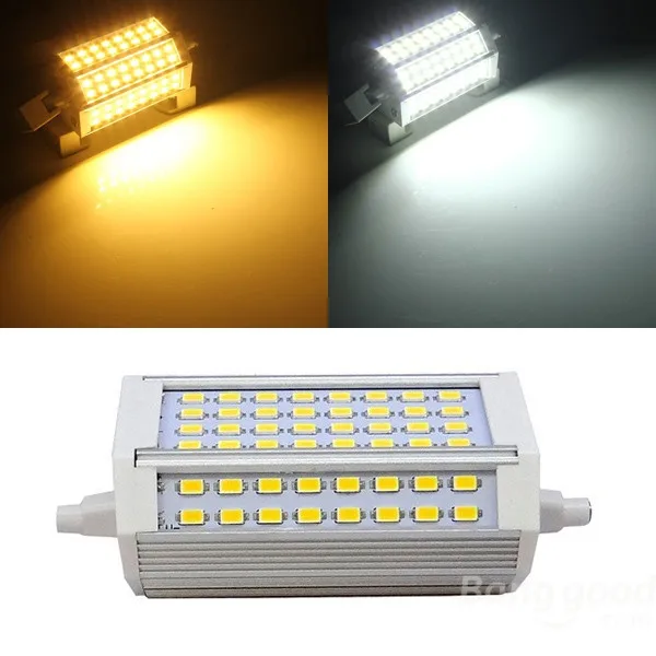 R7S 30 W 3000LM 64SMD5730 웜 화이트/화이트 LED 전구, 85-265V R7Soutdoor 조명 교체 할로겐 램프 길이 118MM, 2 팩