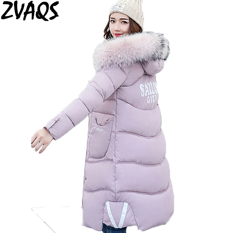 Zvaqs jaqueta feminina Inverno Мех животных с капюшоном зимняя куртка Для женщин Дизайн