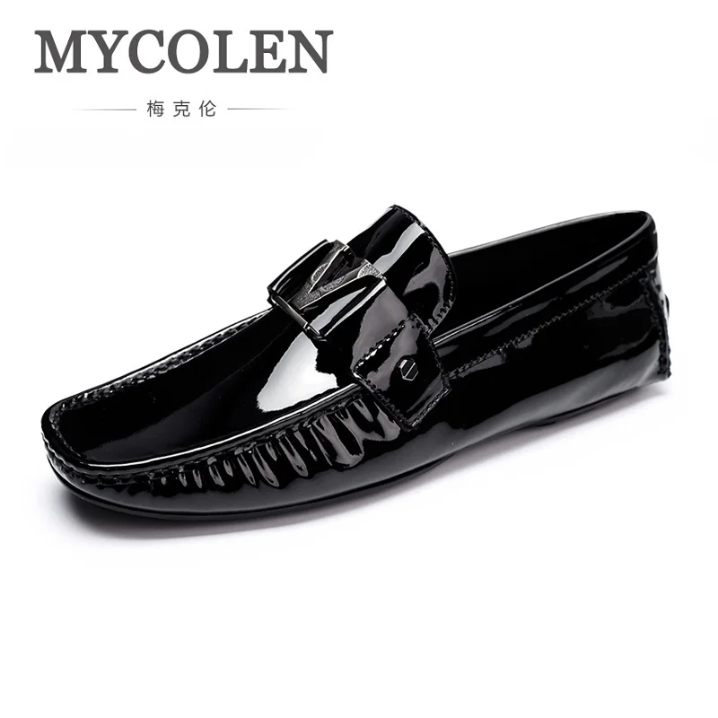 

MYCOLEN Italian Mens Shoes Casual Brands Genuine Leather Men Loafers Luxury Moccasins Comfy Slip On Breathable Men Shoes