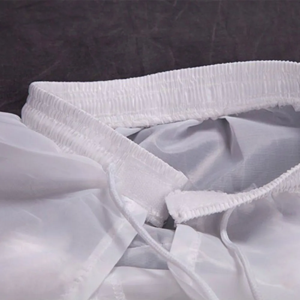 Белого цвета с короткими рукавами для девочек свадебные юбки три слоя, верхний край декорирован кружевом фатиновая пышная кружевная Нижняя юбка простой мини-юбки в полоску для детей