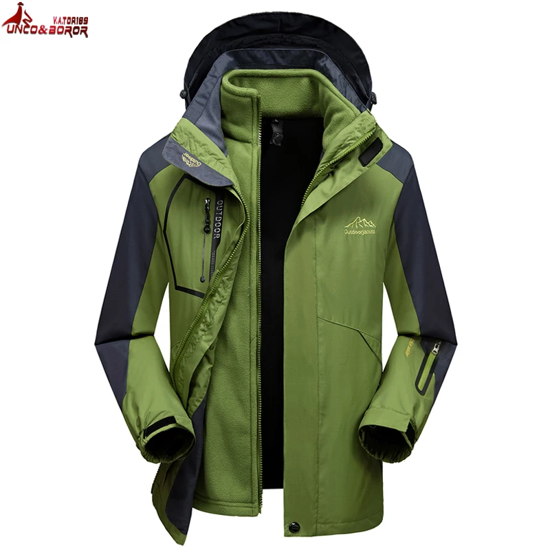 Жутко и boror Плюс Размер 6xl 7XL 8XL Двойка зимняя куртка мужчины Женщины ветрозащитный