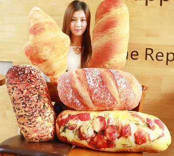 

Cute Plush Bread Shape Pillow Pizzas Beefsteak nap pillow Plush Nap Cushion kids toy Birthday Gift 55cm Children Cushions B316