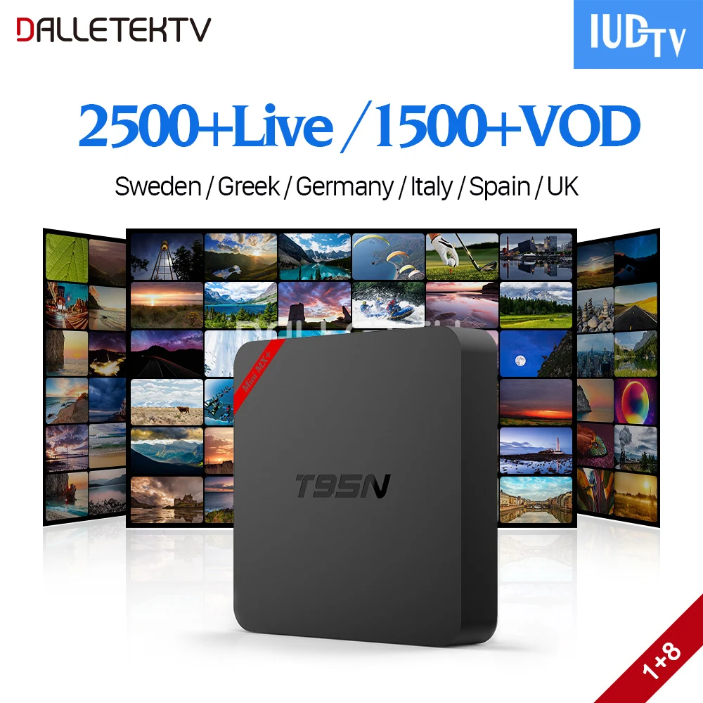 

IPTV Greek Italia Germany 1 year IPTV Subscription Android S905X Quad-core 2.4GHz 4K IP TV Box Europe Portugal IPTV Android Box