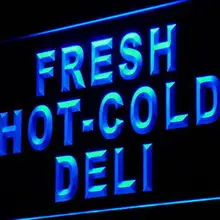 I875 свежий горячий холодный Deli еда Кафе Декор неоновый свет вывеска вкл/выкл Swtich 20+ цвета 5 размеров