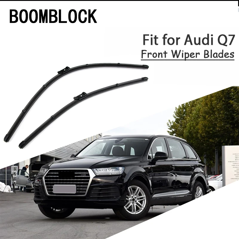 

BOOMBLOCK 2PCS High Quality Front Windshield Wiper Blades For 2006-2017 Audi Q7 MK1 MK2 2016 2015-2006 Accessories