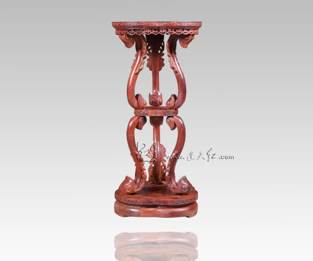 Incenso Stand com Dupla RuYi Estilo Chinês Antigo Arts & Crafts Coleção Do Museu Do Palácio Cense Burma Jacarandá China redwood