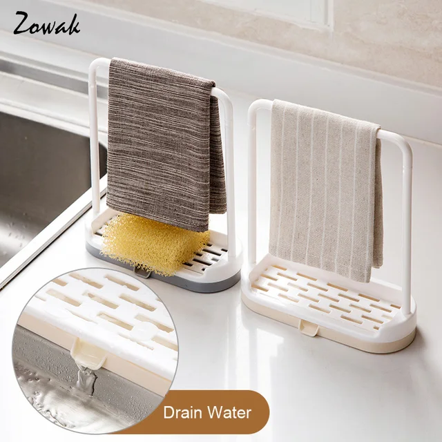 Kitchen Dishcloth Holder for Towel Rag Hanger Sink Sponge Holder Rack