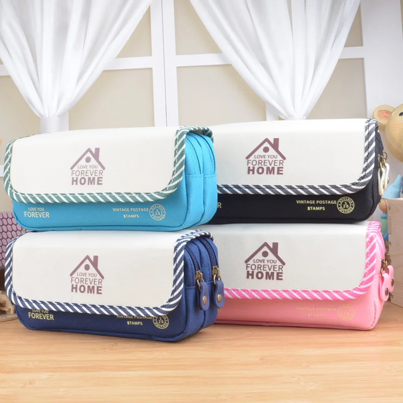 

New High Quality Big Pen Curtain Multifunctional Boys Pencil Case Super Large Capacity Stationery Pen Bags Box School Supplies