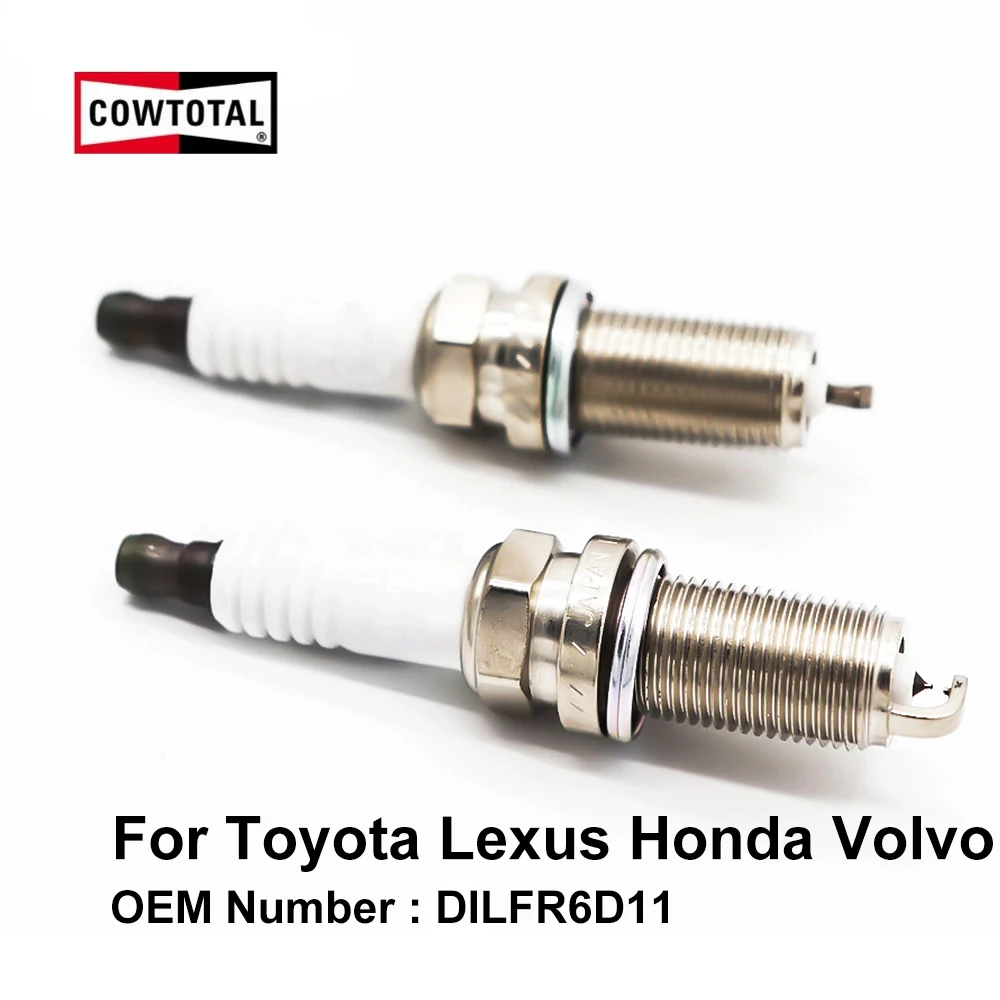 

COWTOTAL Double Iridium Spark Plug DILFR6D11 for Honda Fit Insight Volvo S60 V60 XC90