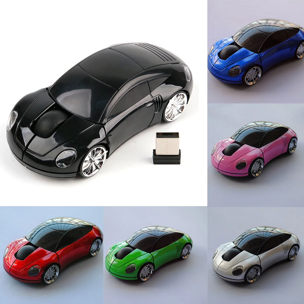 

Portable Wireless Mouse For PC Laptop Mice 2.4Ghz USB Optical Computer Gaming Mice Receiver Mini Car Shape Button
