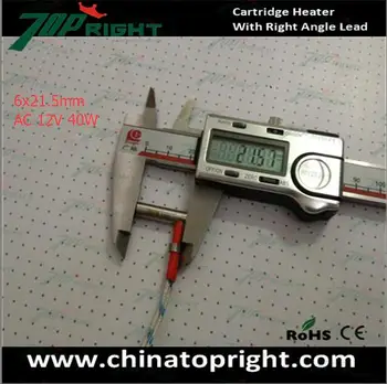 

Right angle cartridge heater minature 6x21.5mm 12v 40w molding heating rod
