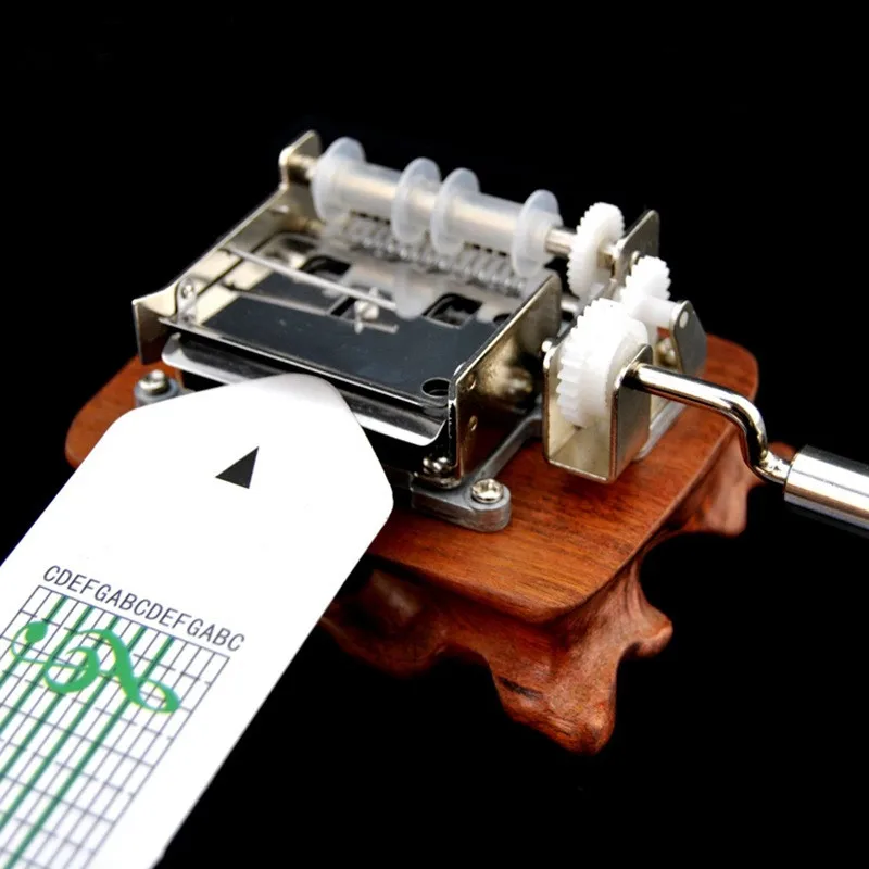 

Zipi DIY 15 Tones Tape Hand Crank Music Mechanical Musical Box Set with Hole Puncher 30 Note Paper Strips Make Your Own Song