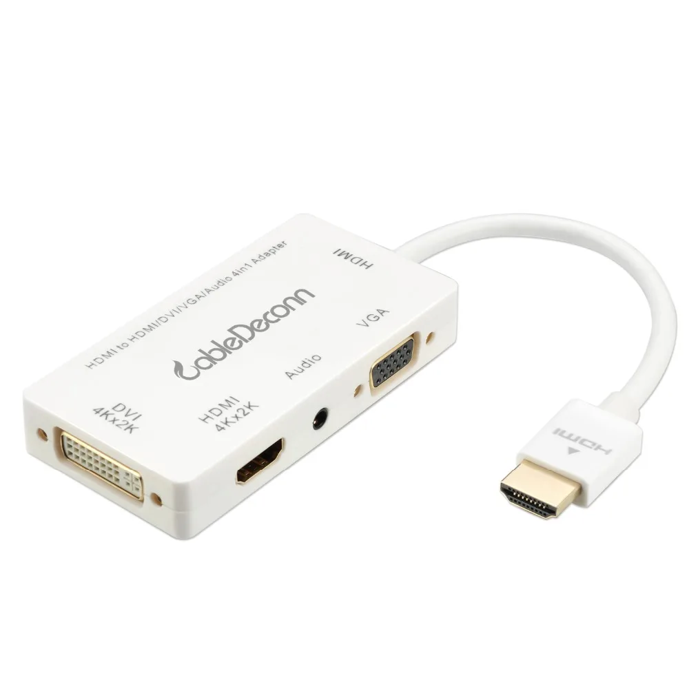 HDMI к HDMI DVI К 4 к VGA 1080 P мм 3,5 мм jack аудио с Micro USB мощность 5in1 Кабель-адаптер для ноутбука видео карты компьютеры мониторы