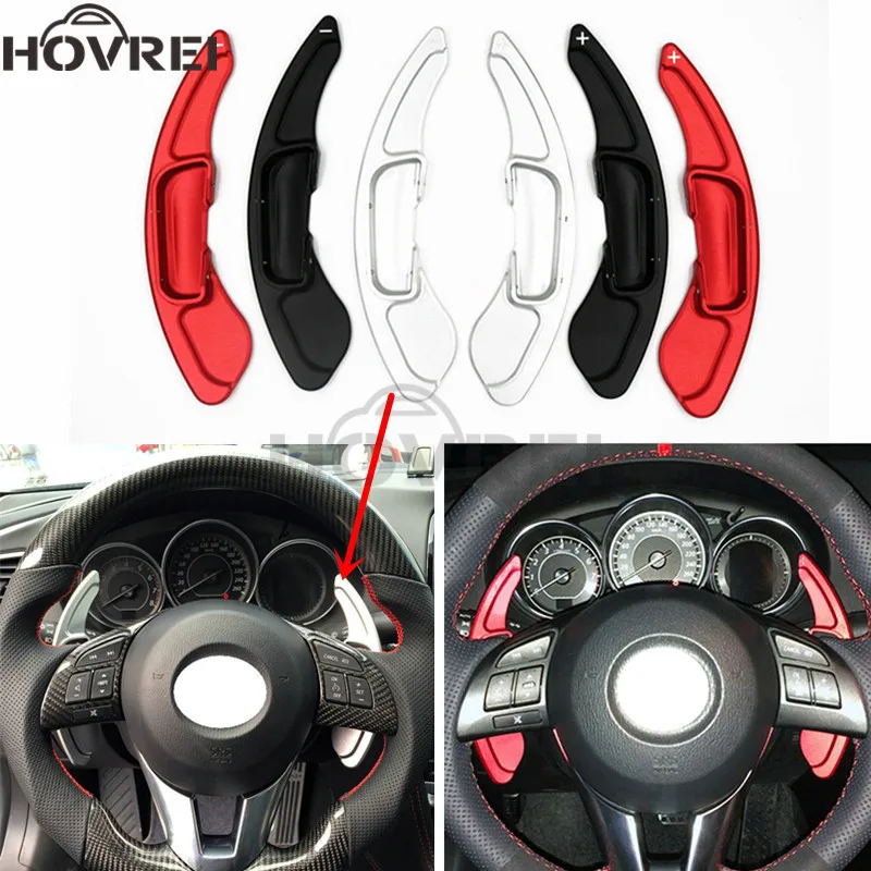 1pair car styling Aluminum Steering Wheel Shift Paddle For MAZDA CX-4 CX-5 MAZDA 3 AXELA MAZDA 6 ATENZA Paddles Shifter