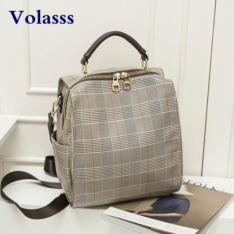 

2019 New Women Both Shoulders Bag Ladies Flat PU Leather Backpack Girls Simple Outdoor Schoolbag England Style Mochila Feminina