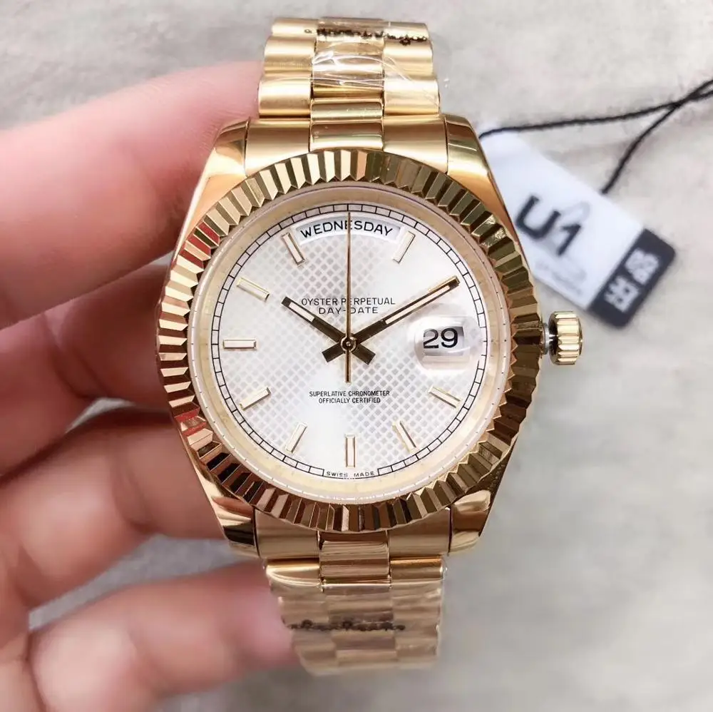 

High Quality Men's AAA Sport Watch 18K Gold DAYDATE Series 40MM Gold Dial 2813 High Quality Automatic Movement Sapphire WATCH