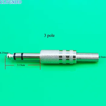 

cltgxdd 6.35 Stereo 3Pole Plug 6.35mm Mono / Stereo Amplifier Microphone Plug 6.35mm jack Plug 6.5mm Audio Connector
